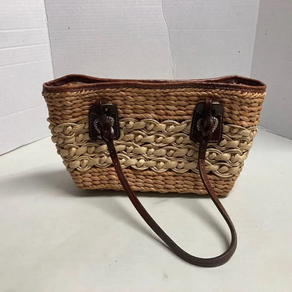 BRIGHTON BASKET WEAVE HANDBAG 7.5X4X12 - Picture 11 of 11